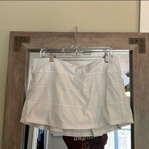 LuluLemon Pace Rival Tennis Skirt, Size 12, White